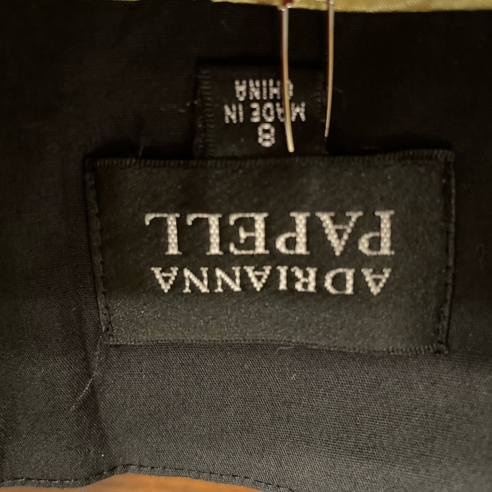 Adrianna Papell size 6/8 lined linen/cotton embroidered cocktail/sundress. - Picture 6 of 12